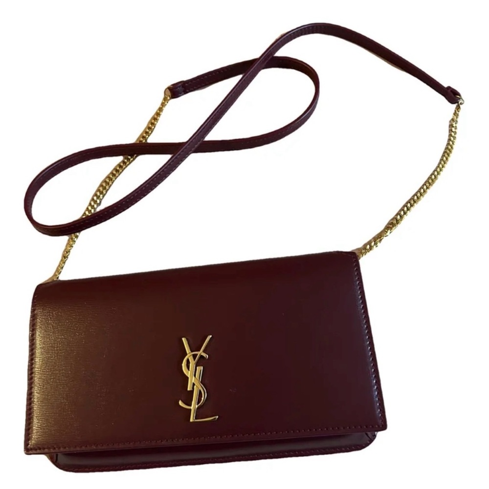 Yves Saint Laurent Plum Crossbody Bag with Gold Chain - Picture 5 of 7